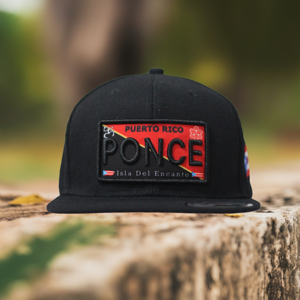 Ponce Red Leters Ponce Hat (Red) – Borikenwear